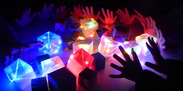 Origami-Leuchtwürfel